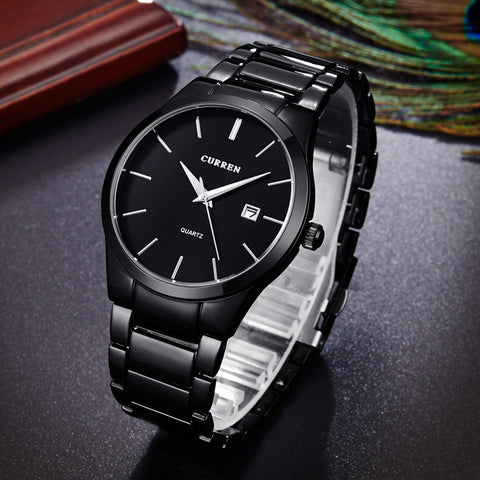 Black Full Steel Wristwatch
